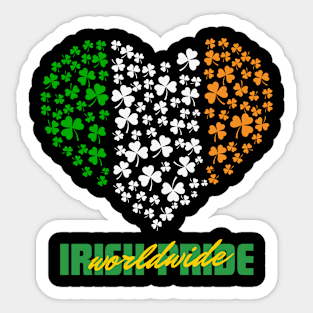 Irish Pride, worldwide - st patrick day Sticker